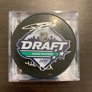 Bowen Byram Autographed Puck